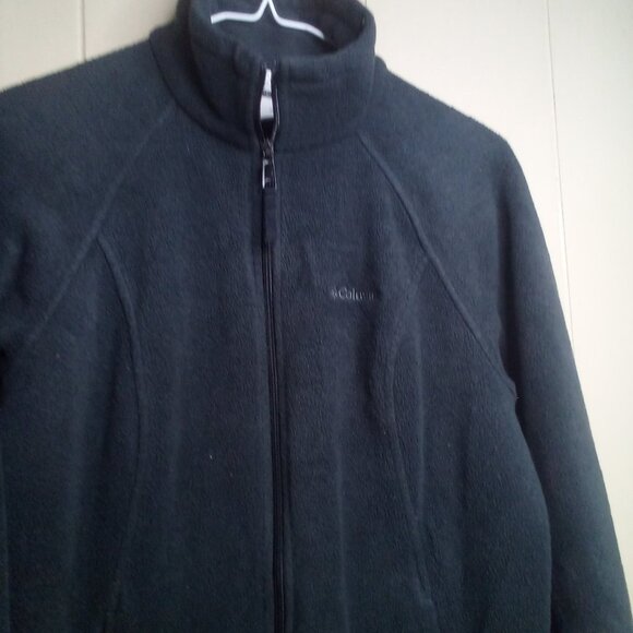 Columbia Fleece Jacket M Full Zip Pockets Dark Gray - Picture 7 of 13